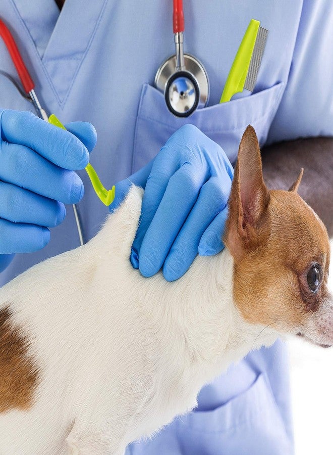 ZIBUYU® 7 Pcs rooming Tools Tick Remover Tool Set for Dogs Cat Pet Lice Remover Tick Tweezer - Image 4